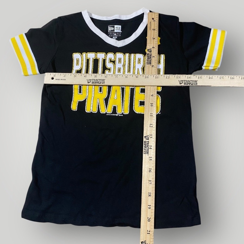 Kids Pittsburgh Pirates New Era Black T-Shirt Size 14/16 Baseball MLB - Picture 3 of 6